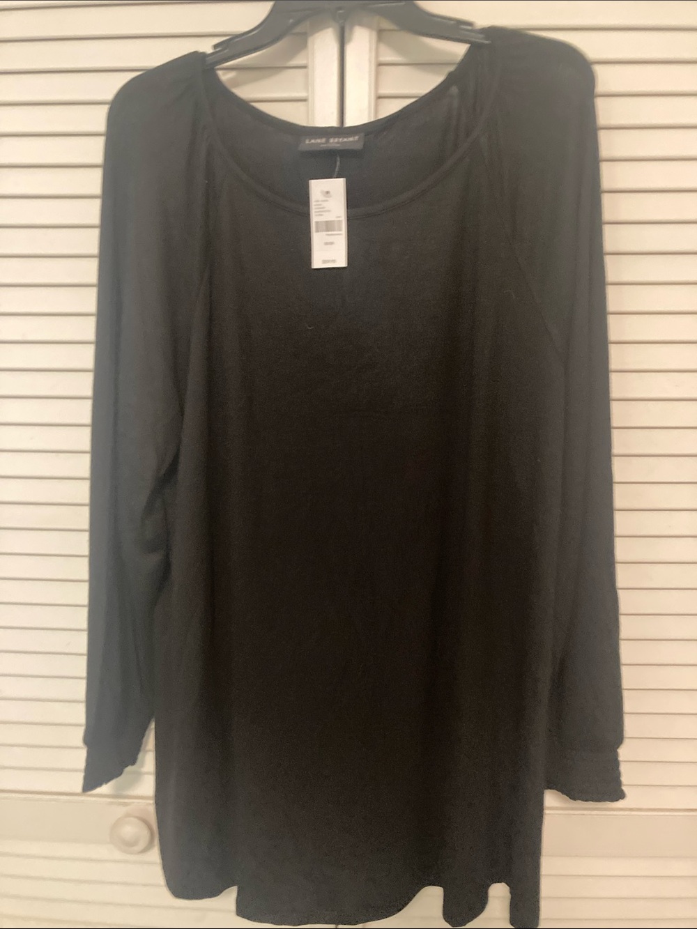 Lane Bryant Black Long Sleeve Scoop Neck Tee Tunic NWT